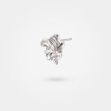 Flower earrings silver – A delicate design with leaf-like petals in solid sterling silver – Alva Florali collection