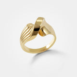 Twisted gold ring - innovative hybrid of a classic look updated in a sculptural twist - Grace York collection.